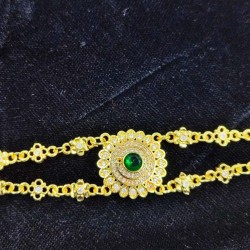 AD Shishfool Mathapatti Circuler Motif Design With Star Chain In Red Colour SF-024